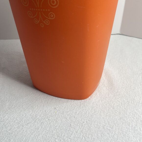 Folgers AromaSeal Vintage Tupperware 11” Tall Orange Black Lid Coffee Rare - Picture 6 of 15